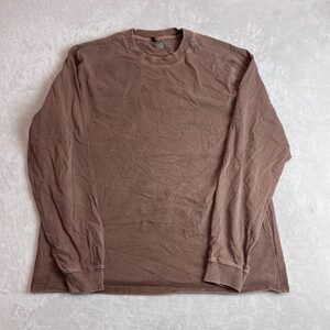 Nationwide Appeal Men's Brown Long Sleeve T-Shirt Size XL Cotton Heavyweight